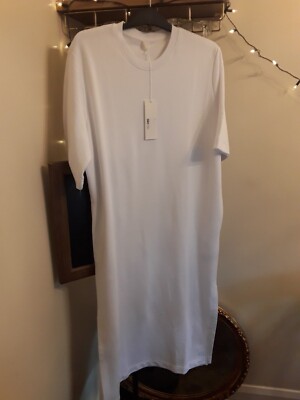 ARKET NWT French Terry T-Shirt Oversized White Dress Size M | eBay UK