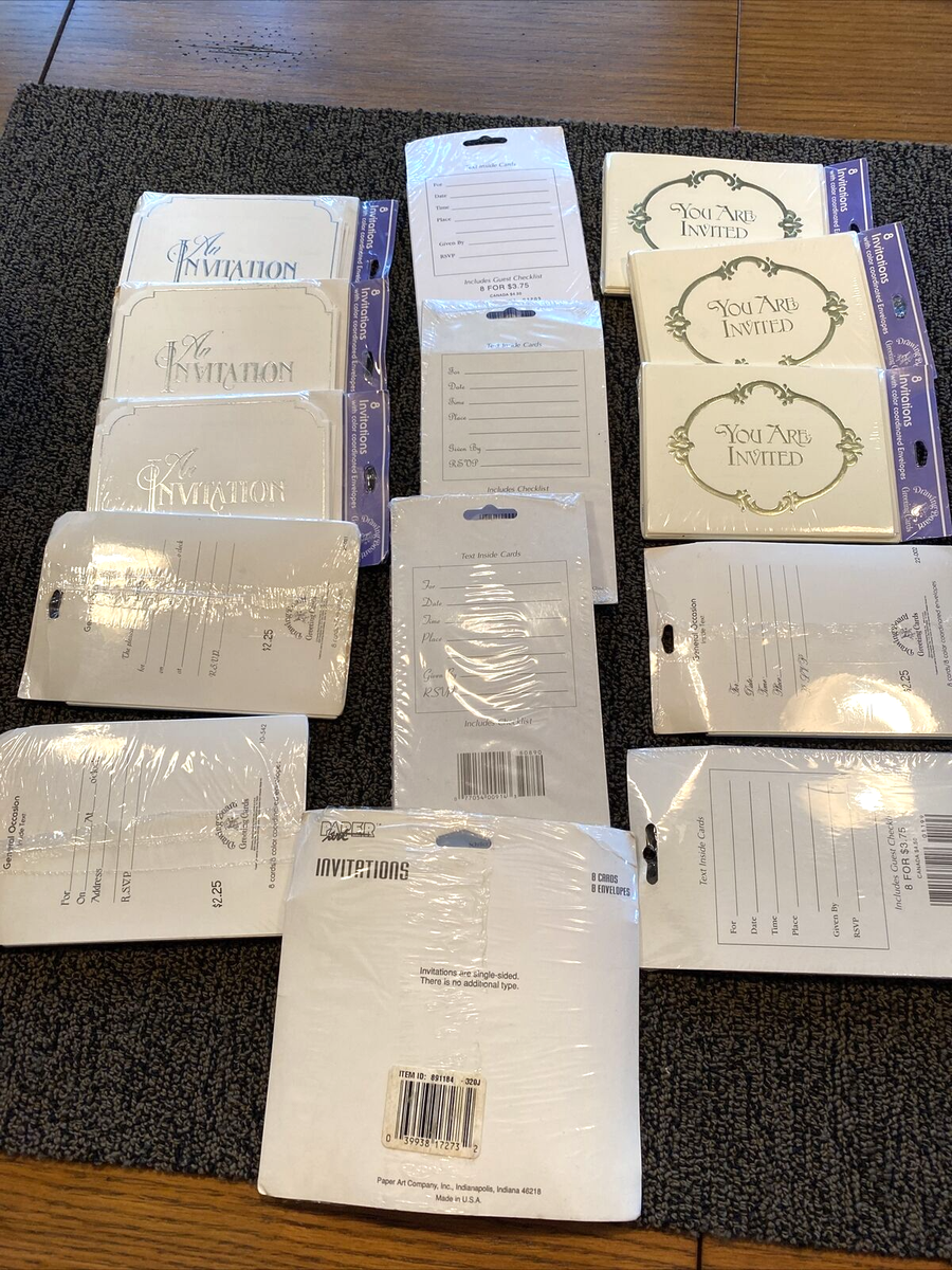 112 Various Assorted Invitations Party Dinner Vintage NOS NEW