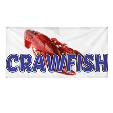 Vinyl Banner Multiple Sizes Crawfish Restaurant Cafe Bar Restaurant  Food