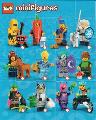 Lego Minifigure Series 22 check list, check sheet, tick list