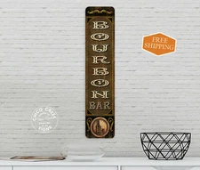 Bourbon Bar Sign Decor Home Bar Tavern Pub Saloon Dad Gift 4x18 104182001030