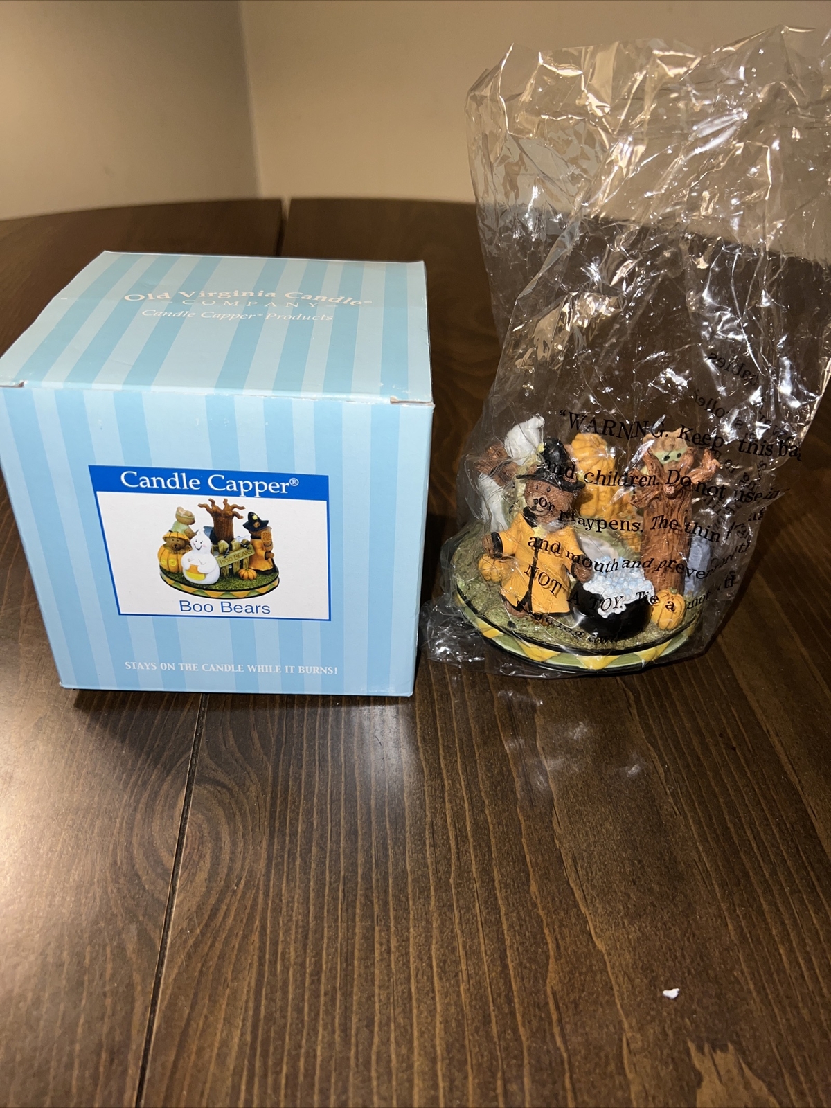 Candle Capper Old Virginia Candle Co Topper BOO BEARS Halloween Ghost