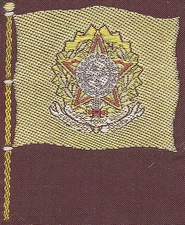 Vintage tobacco cigar cigarette woven silk purple-national flag-BRAZILIE STNDRD
