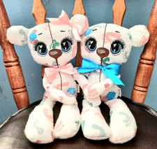 Handmade Plush Bear hospital blanket Patchwork Baby Girl Boy Personalizable Cute