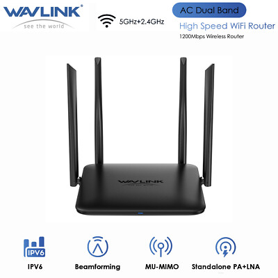 Wireless Router 1200Mbps Dual Band WiFi 5 Supports Router/Access Point/Repeater
