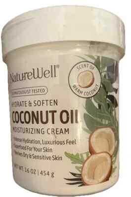 NatureWell Extra Coconut Oil Moisturizing Cream, 16 Oz Sealed