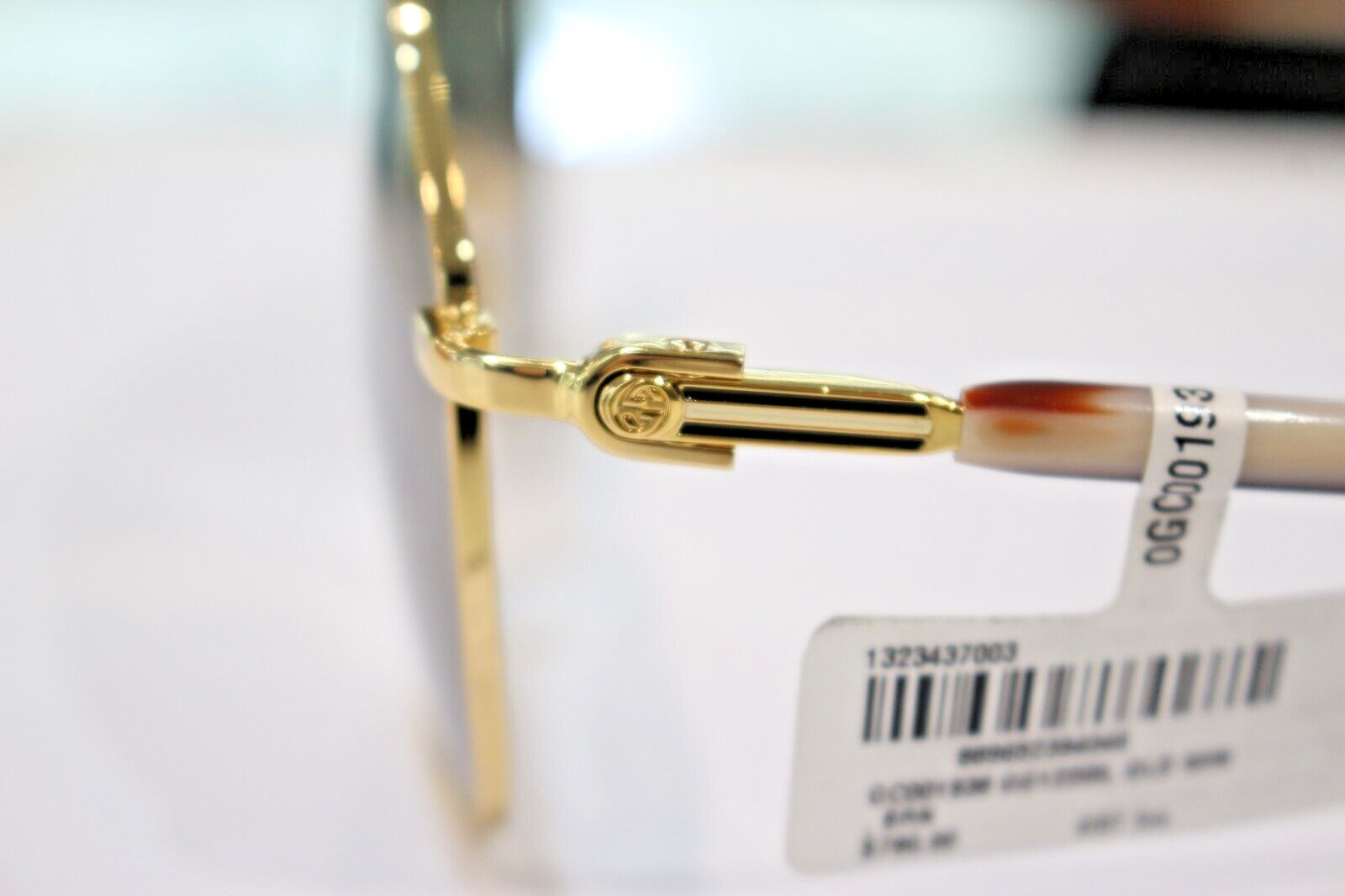 Gucci Gold Brown Pilot Unisex Sunglasses GG1220S 002 59mm image 7