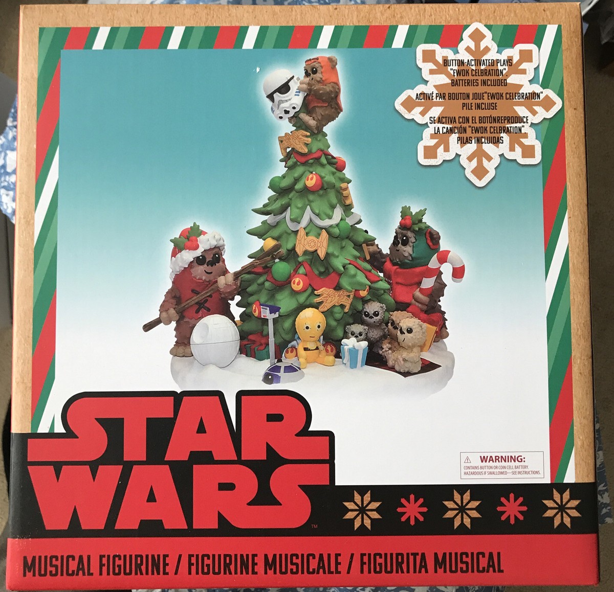 STARWARS イウォーク フィギュア クリスマス ツリー 置物 Disney Star Wars Ewok Musical Christmas Tree Figurine New with Box