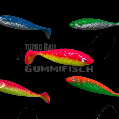 2 Stück Gummifisch 13cm Fluo UV Neuheit Stint reloaded gerippt Zander Barsch No8