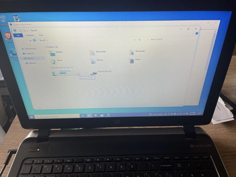HP Pavilion 15.6” Laptop Model: J9H86UA#ABA (2015) Intel Core i7, 120gb SSD - Image 3 of 4