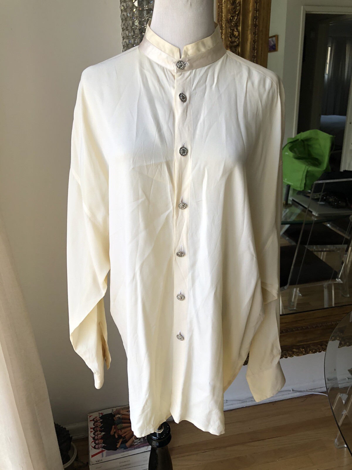 Gianni Versace button down blouse with Medusa but… - image 1