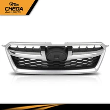 Front Bumper Upper Grille Assembly Black Chrome Fit For Subaru Impreza 2012-2014