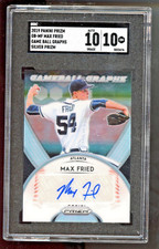 2019 Panini Prizm Game Ball Graphs Max Fried Auto #GB-MF SGC 10