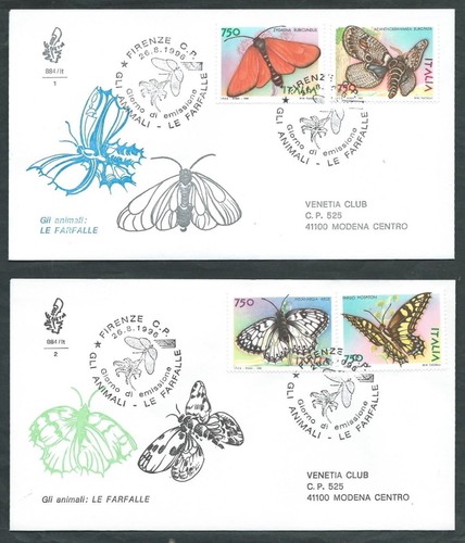 1996 ITALIEN FDC VENETIA 884 SCHMETTERLINGE ANKUNFTSSTEMPEL - Q