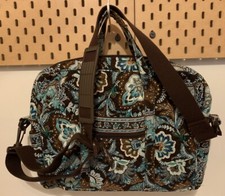 Vera Bradley Blue-Brown Laptop Bag With A Phone Case. In Excellent Condition