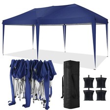 10x20ft Pop Up Canopy Tent Waterproof UPF 50+ Gazebo Portable with 4 Sandbags