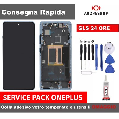 Original AMOLED DISPLAY LCD Für OnePlus 12R CPH2609 120Hz Rahmen Blau/Lila
