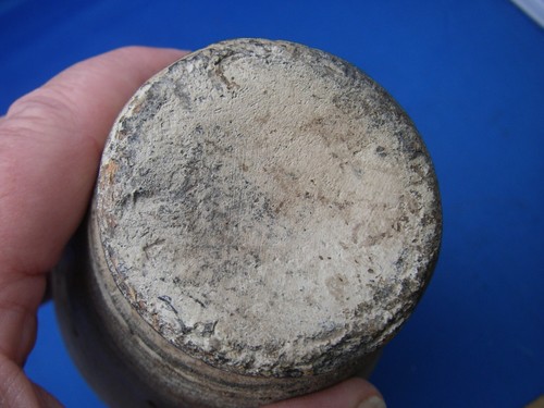 Unusual CHINESE POTTERY VASE-Ancient Looking-Incised Decoration-Green & Yellow - Picture 10 of 12