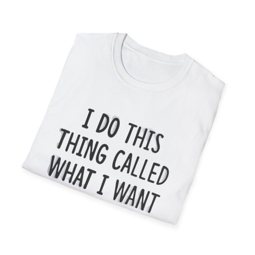 Sarcastic Adult Humor T-Shirt, I Do What I Want, Unisex Tee, White/Gray, Gift - Picture 5 of 16