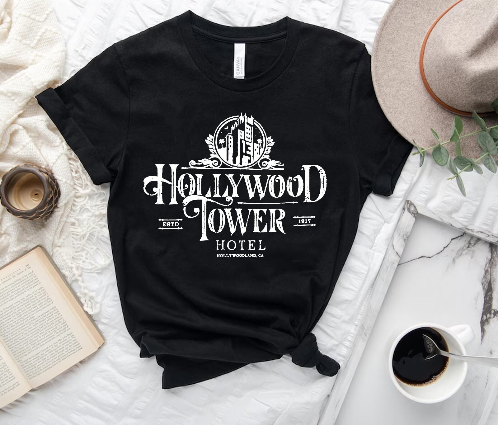 ALTRA Hollywood Tower Hotel 1917 Camicia Disneyland Unisex Adulto Bambino Camicia 592024