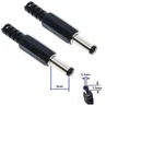 DC hollow plug with kink protection, Ø external: 5.5 mm, Ø internal: 2.1 mm, L-9 mm