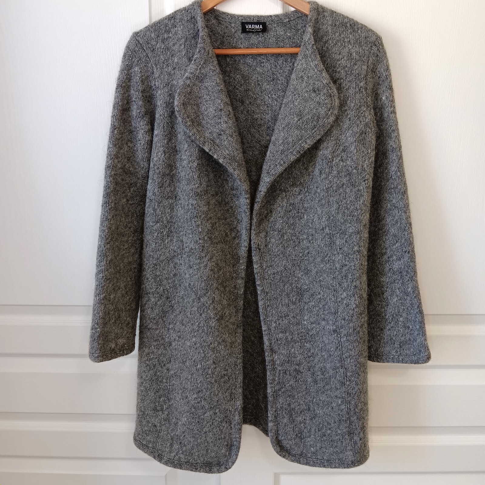 Varma Women's Regular Gray Icelandic Wool Open Front Jacket Size XS