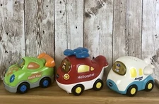 Vtech Go Go Smart Wheels Vehicle Lot Helicopter Airplane Race Car Tested