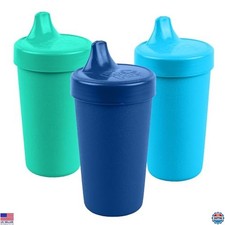 Re-Play Toddler Sippy Cups - 10 Oz, Spill-Proof, Dishwasher  Microwave Safe,