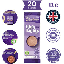 Image of Cadbury Highlights Hot Chocolate – Light & Creamy – Choose 20 / 40 / 60 Sachets
