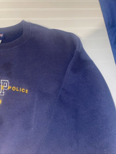 Vintage Michigan State Police MSP JanSport XXL Navy Blue Sweatshirt Dad - Picture 5 of 19