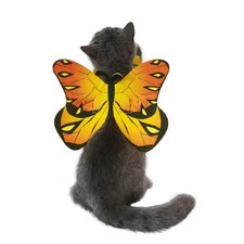 Pet Cat Bat Wings for Halloween Party Decoration, Puppy One Size, Yellow