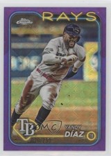 2024 Topps Chrome Logofractor Edition Purple Refractor /250 Yandy Diaz Díaz 0h9e