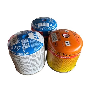 3x 190 g Stechgaskartuschen Butangas verschiedene Marken Stechgas Campinggas