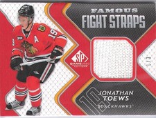 2008-09 SP Game Used Jonathan Toews #FS-JT Famous Fight Straps /3 MEM Blackhawks