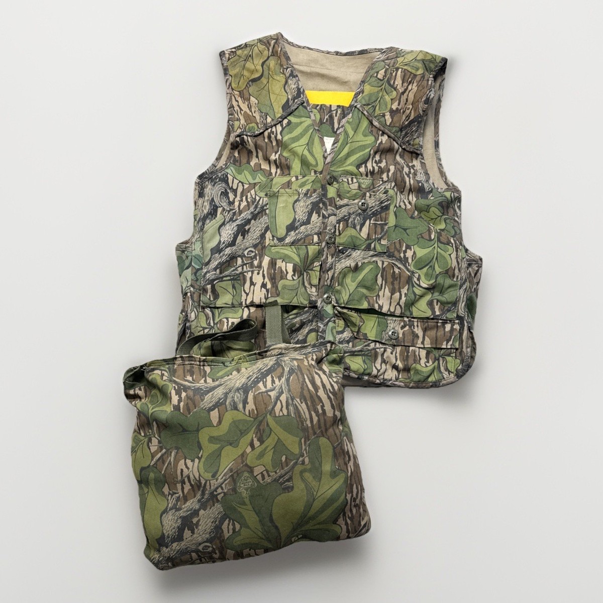 Vintage Mossy Oak Full Foliage Camo Turkey Vest Mens M Hunting