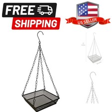 Hanging Bird Feeder Tray Platform Metal Mesh Seed Tray for Bird Feeding Outdo...