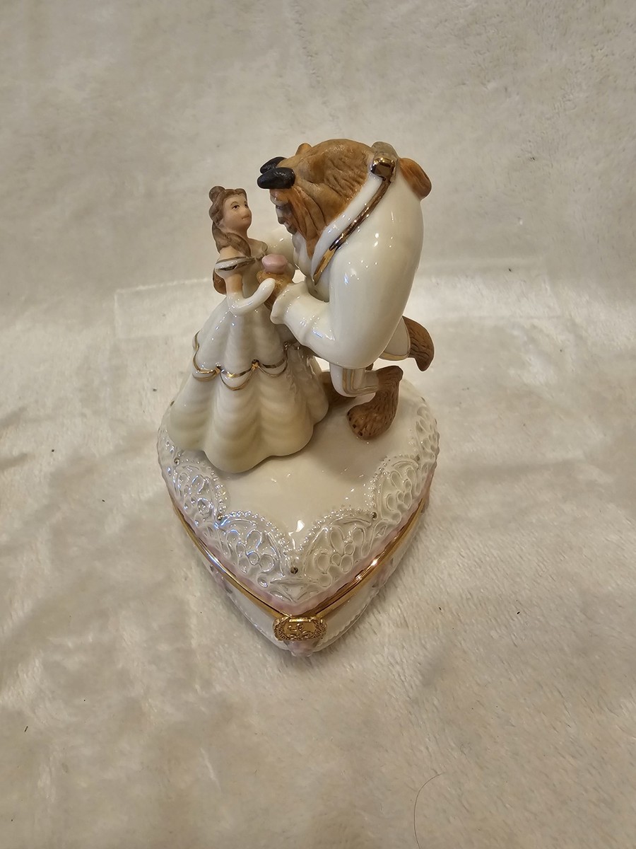 Disney Lenox Beauty & The Beast Loves First Touch Romance Heart