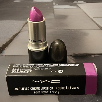 MAC Amplified Creme Lipstick Shade 121 VIOLETTA  Full Size 3g New In Box