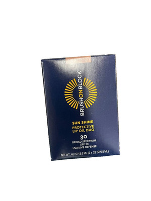 Brush On Block Sun Shine Protective Lip Oil SPF 30, Mineral Protection (Pk of 2)