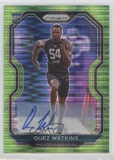 2020 Panini Prizm Rookie Neon Green Pulsar Quez Watkins #344 Auto 0ae0