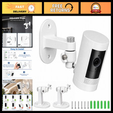 2-Pack Adjustable Wall Mount Bracket for Security Cameras, 360  View, White