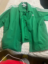 adidas Originals Green Snap Front Track Jacket w/ Pockets Men’s 2XL Big & Tall t