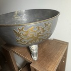 Vintage 10" Brass Chinese Incense Burner Tripod Dragon Legs from Hong Kong — photo 4