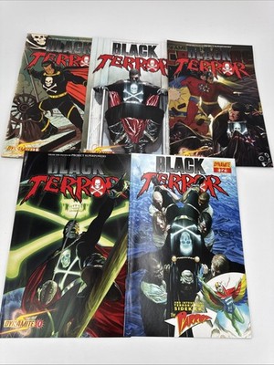 Black Terror Lot of 5 #1, 5, 6, 10, 12 2009 Dynamite 1st Print Comics