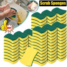 6-72X Kitchen Cleaning Sponge Multi Purpose Dish Cleaning Sponge Scouring Pads