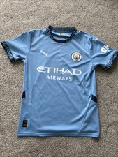 Manchester City Home kit 24/25 Puma Mens Small Blue. Excellent Condition