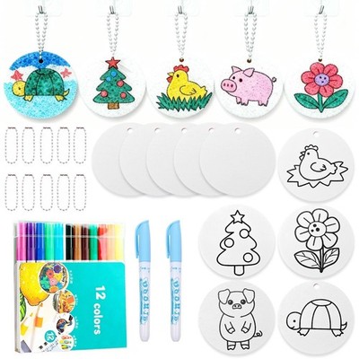 Magic Foam Texture Painting Kit - 3d Aqua Puffs Art for Kids, 34 Pcs Magic Pu...