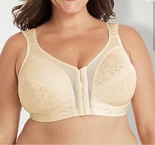 NWOT Playtex 18 Hour Bra Size 48C Light Beige 4695 Front Close With Flex Back