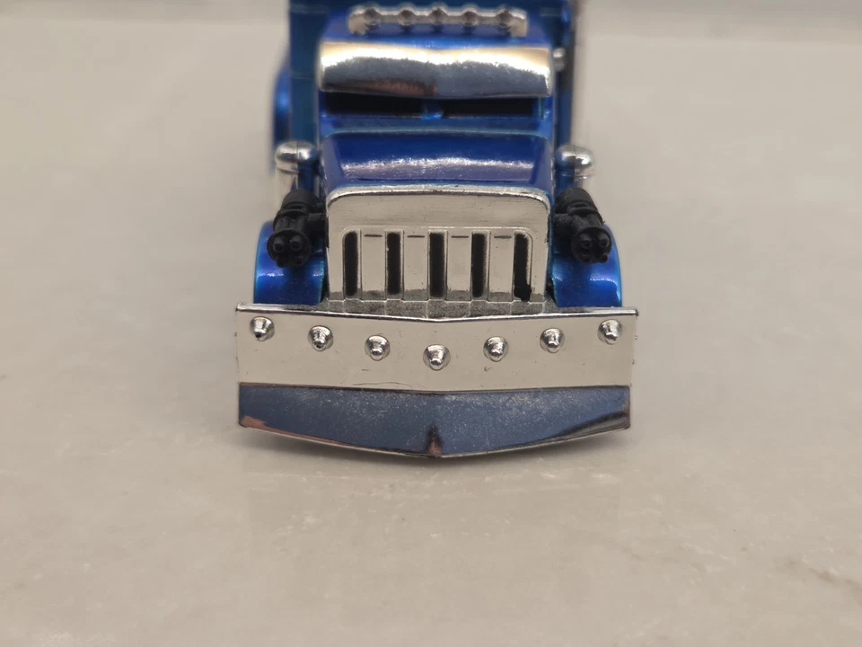 2009 Jada Battle Machines Battle Rig Blue Semi Truck Diesel Flame #008 Loose - Image 3 of 4