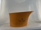 Veuve Clicquot XXL Champagne Bottle Cooler Acrylic Ice Bucket Used Orange